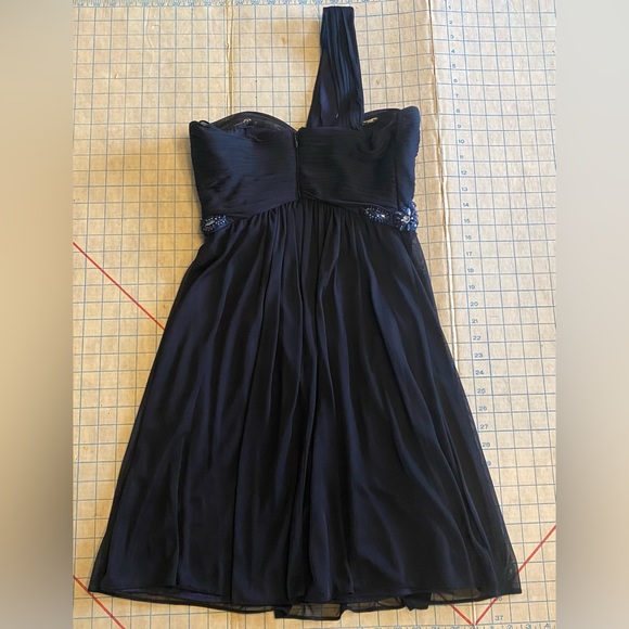 Blondie Nites navy blue party dress, knee length, size 5, prom, homecoming - Picture 5 of 7